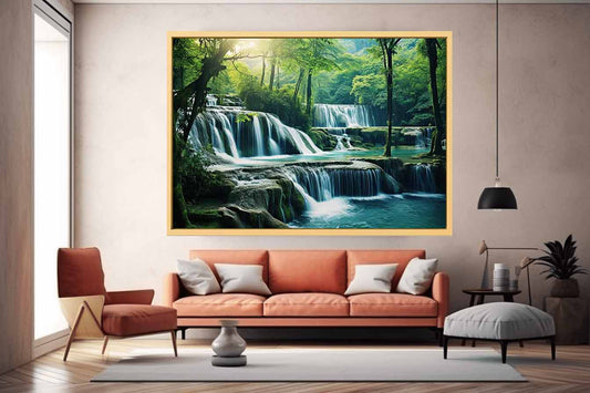 Waterfall  Luxury  Painting & Print