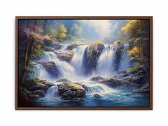 Waterfall  Painting Canvas Art Print