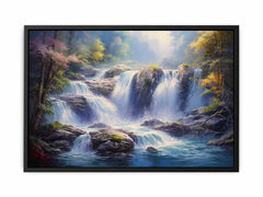 Waterfall  Painting Canvas Art Print