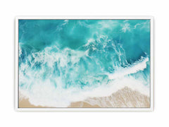Teal Ocean Artwork Canvas Art Print