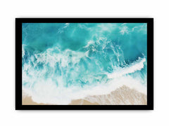 Teal Ocean Artwork Canvas Art Print