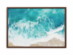 Teal Ocean Artwork Canvas Art Print
