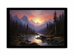 Sunrise Landscape  Canvas Art Print