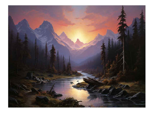 Sunrise Landscape  Canvas Art Print