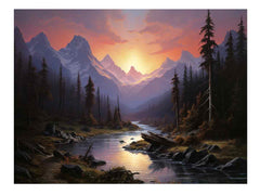 Sunrise Landscape  Canvas Art Print