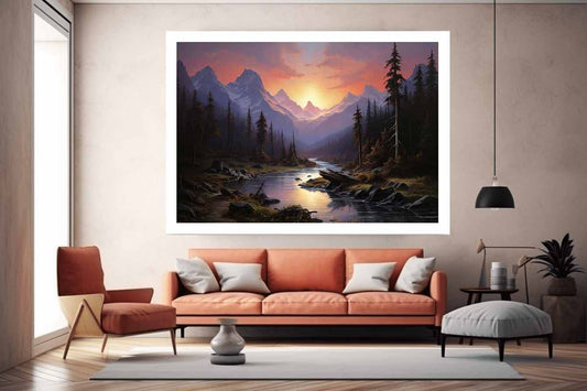 Sunrise Landscape  Canvas Art Print