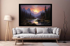 Sunrise Landscape  Canvas Art Print