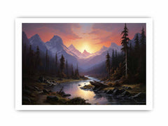 Sunrise Landscape  Canvas Art Print