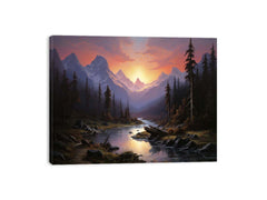 Sunrise Landscape  Canvas Art Print