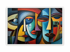 Cubism Owmen at breakfast table artwork