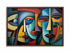 Cubism Owmen at breakfast table artwork