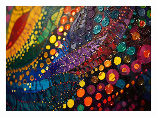 Colorful Dots Canvas Painting &  Print