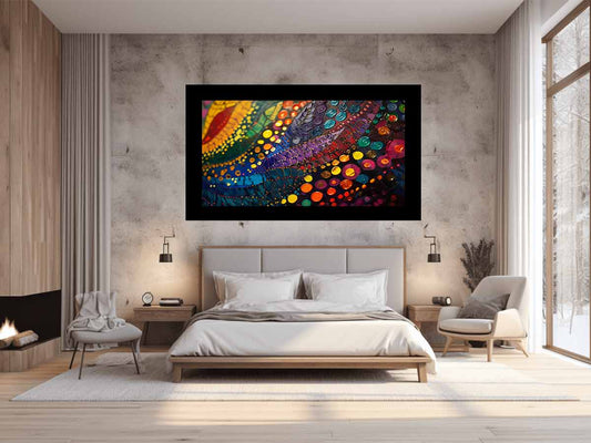 Colorful Dots Canvas Painting &  Print