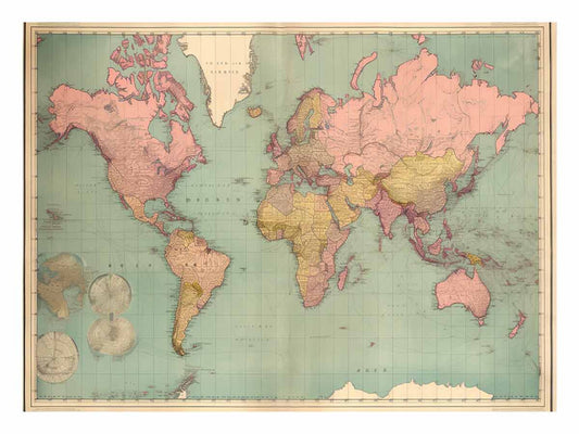 Vintage Map Canvas Art Print