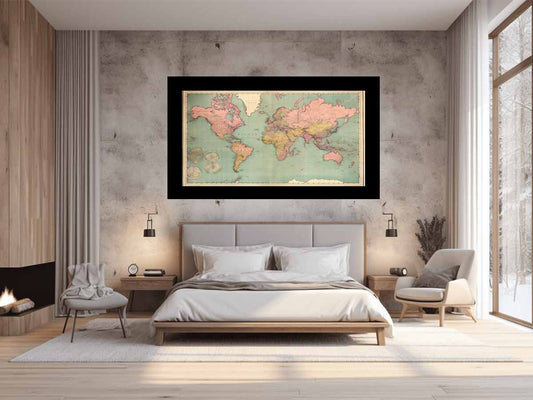 Vintage Map Canvas Art Print