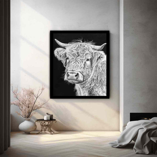 Henrietta The Highland Cow Canvas Art Print