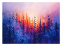Pine Tree Canvas Painitng Art Print