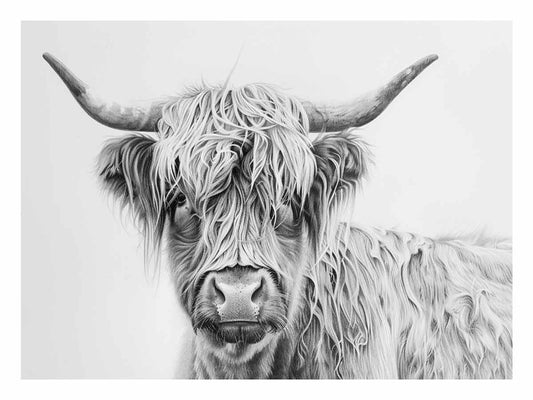 Scotland Highland Cow Canvas Art Print
