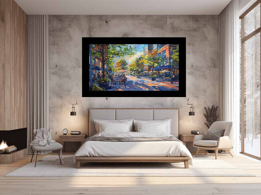 Street  Cafe Fine Art   Canvas Painting