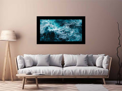 Teal Waves Canvas Painitng Print