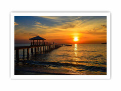 Sunset Pier Canvas Art Print