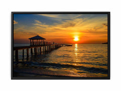 Sunset Pier Canvas Art Print