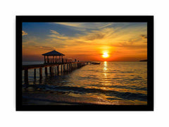 Sunset Pier Canvas Art Print