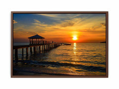 Sunset Pier Canvas Art Print