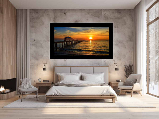 Sunset Pier Canvas Art Print