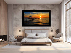 Sunset Pier Canvas Art Print