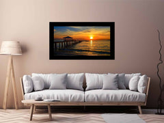 Sunset Pier Canvas Art Print