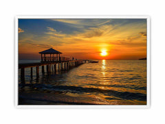 Sunset Pier Canvas Art Print