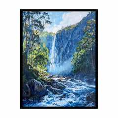 Water Falls Canvas Painitng Print