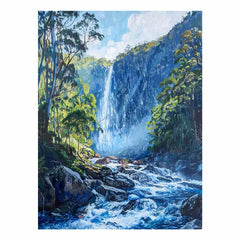 Water Falls Canvas Painitng Print