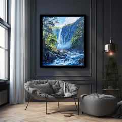 Water Falls Canvas Painitng Print