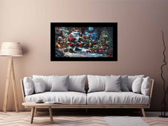 Playful Santa Christmas painitng Canvas Art Print