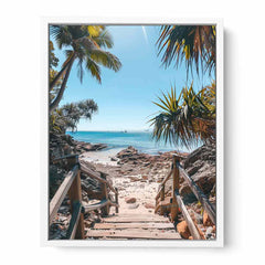 Beach Steps Canvas Art Print