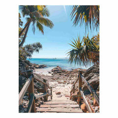 Beach Steps Canvas Art Print