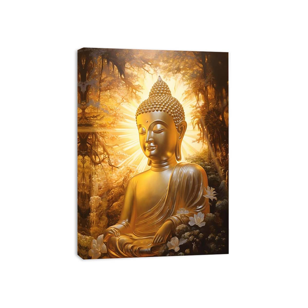 Buddha Gold Painitng Art Canvas Art Print