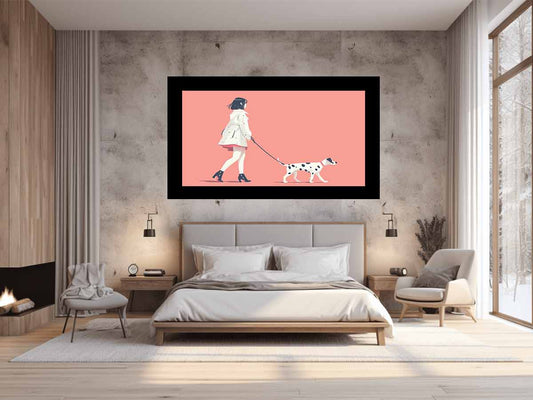 Morning walk Canvas Art Print