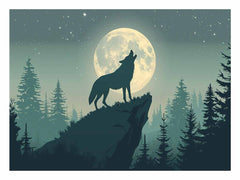 Wolf  Canvas Art  Print Poster