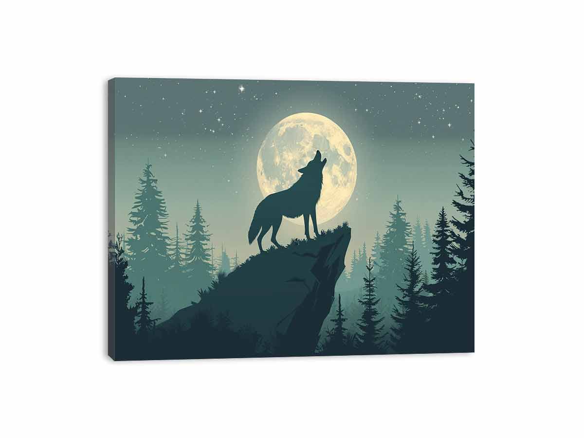 Wolf  Canvas Art  Print Poster