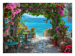 Ourdoor  Beach House Canvas Art Print