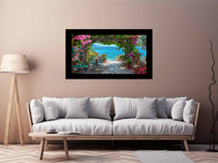 Ourdoor  Beach House Canvas Art Print