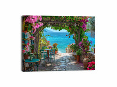 Ourdoor  Beach House Canvas Art Print