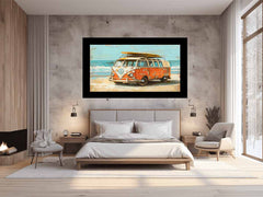 Vw Beach Side Canvas Art Print