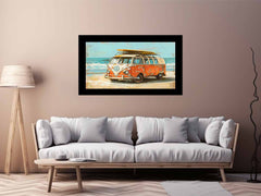 Vw Beach Side Canvas Art Print
