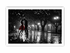 Rain Dance black & white   Canvas Art Print