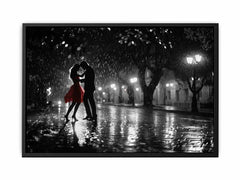 Rain Dance black & white   Canvas Art Print