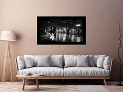 Rain Dance black & white   Canvas Art Print